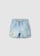Shorts in puro cotone denim azzurri da bimbo regular fit_0