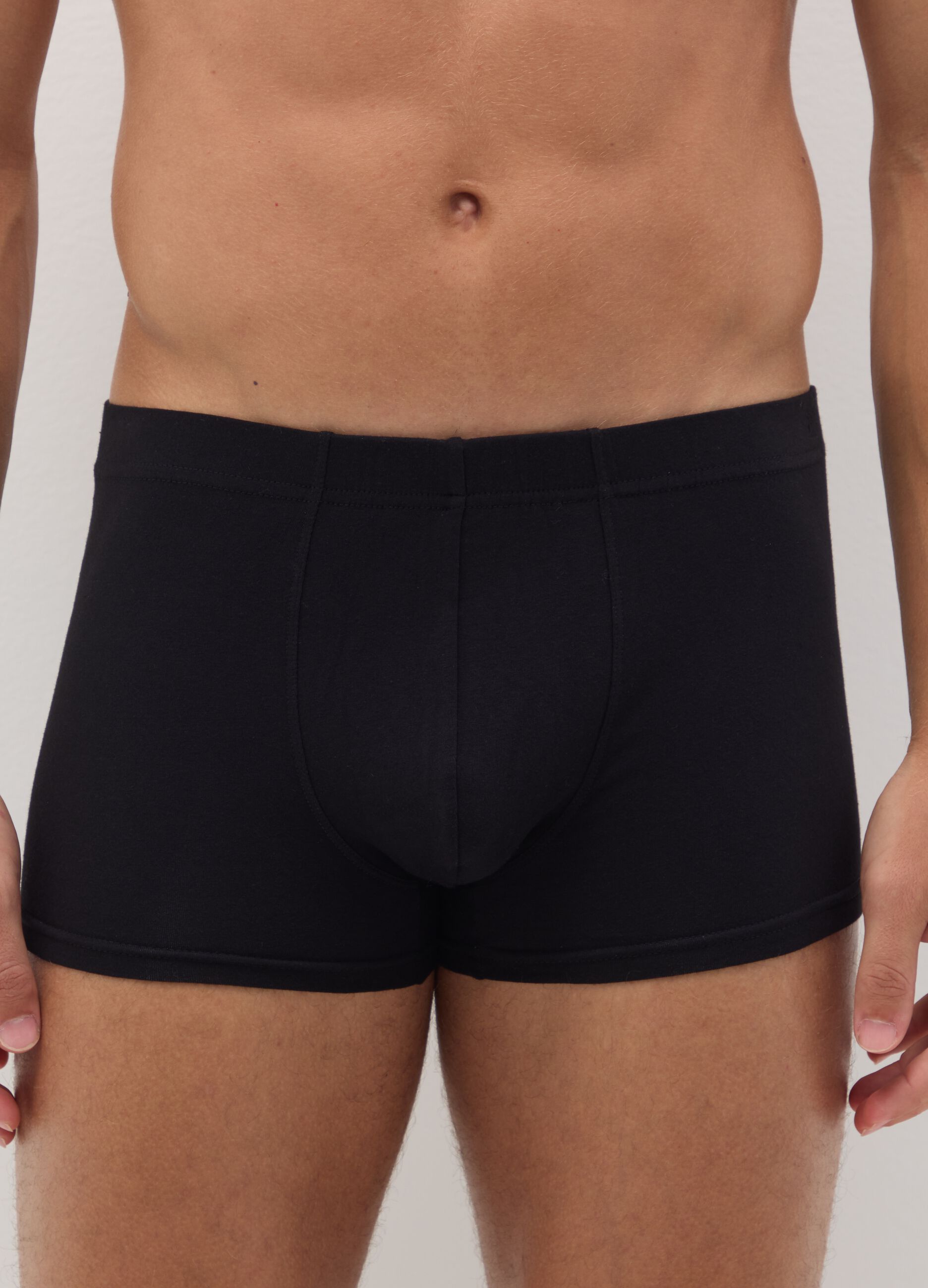 Multipack set of black cotton blend boxers, regular fit