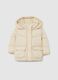 Ivory White The Iconic Puffer Girls Hooded Down Jacket_0
