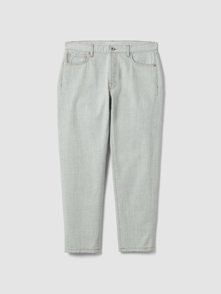 Light Blue Pure Cotton Relaxed-Fit Denim Jeans_5