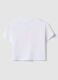 Girls' pure cotton white T-shirt boxy fit with print_1