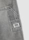 Grey cotton denim joggers with elasticated waist, relaxed fit_3