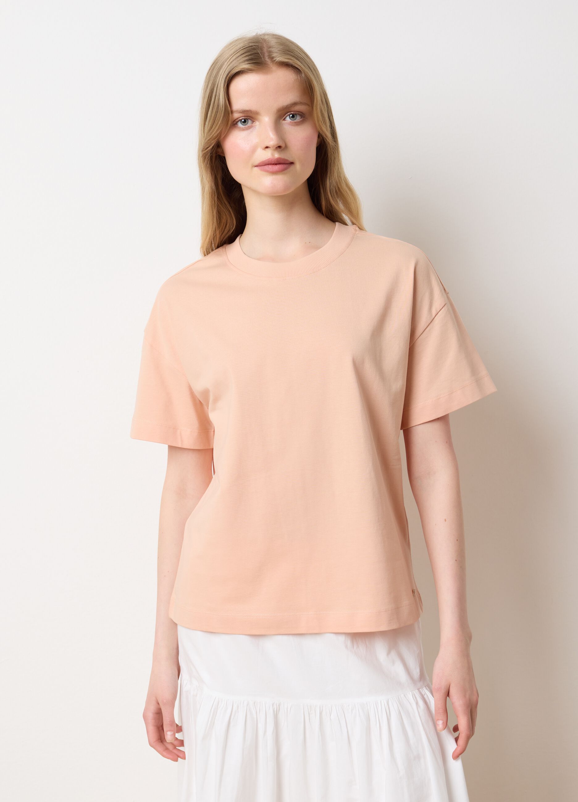 Pink Organic Cotton T-shirt LES COPAINS HOUSEBRAND