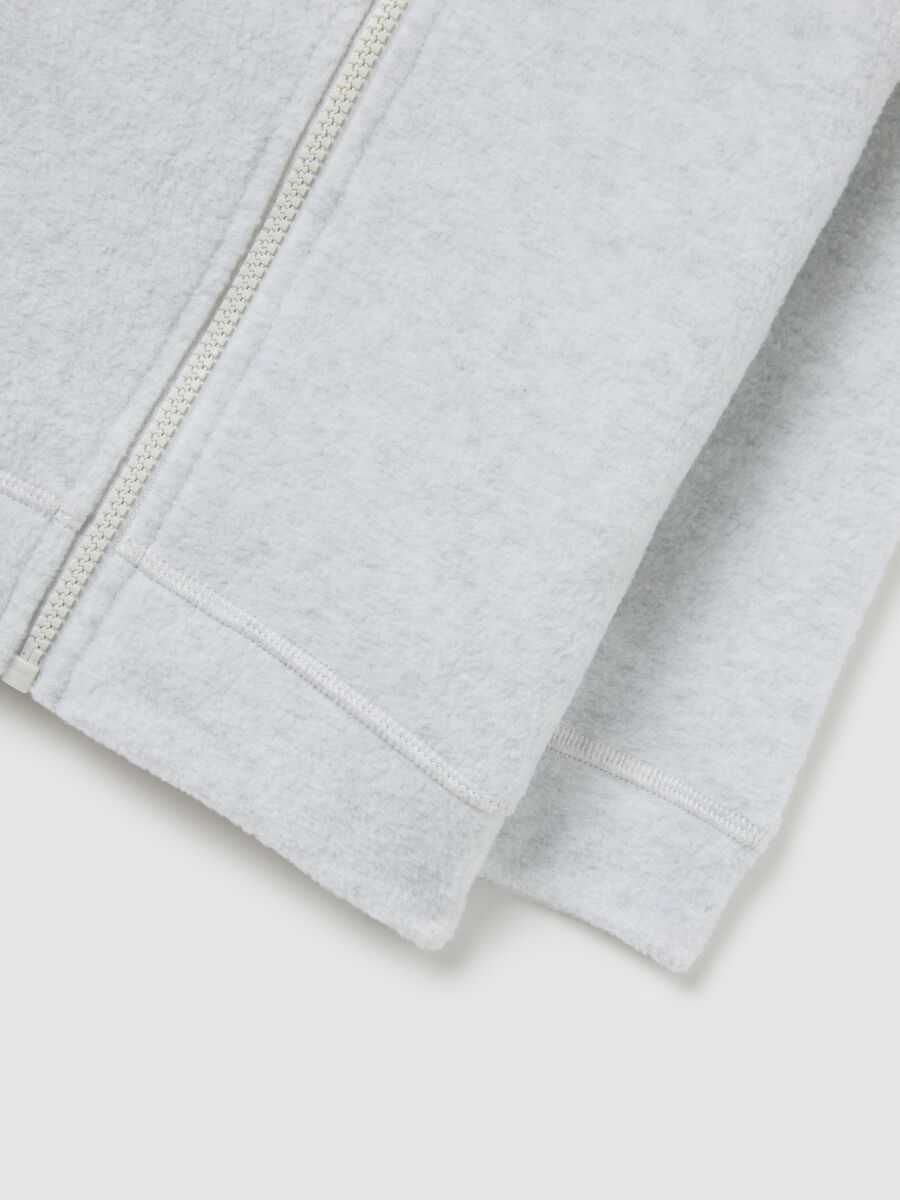 Grey fleece children's turtleneck regular fit with zip_3