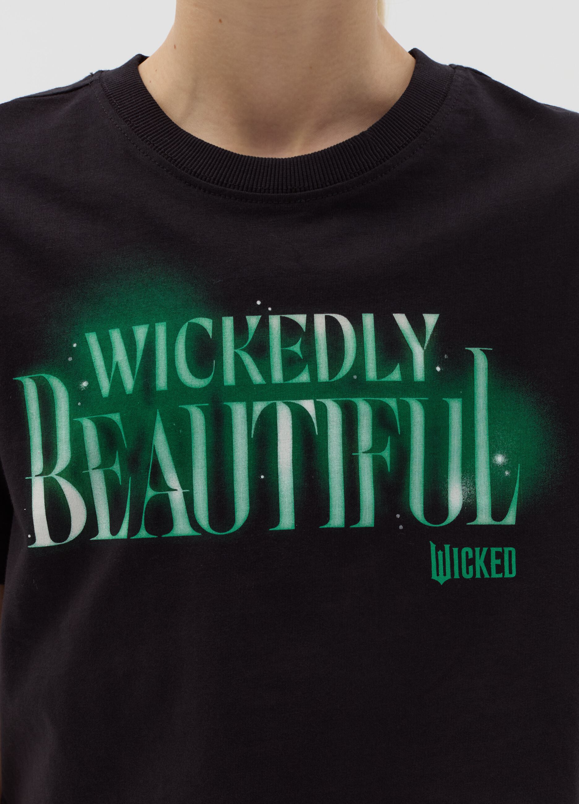 Boxy-fit T-shirt with Wicked print