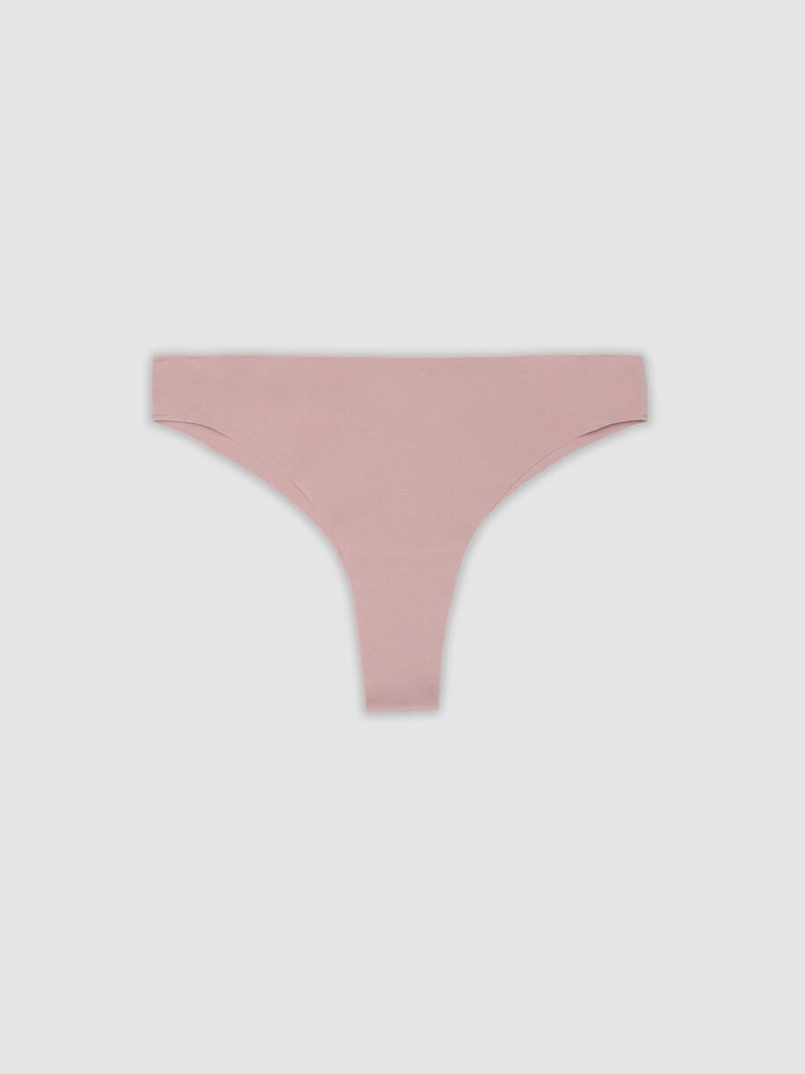 Pink organic stretch cotton Brazilian briefs_4