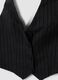 Black cropped vest in stretch striped viscose_6