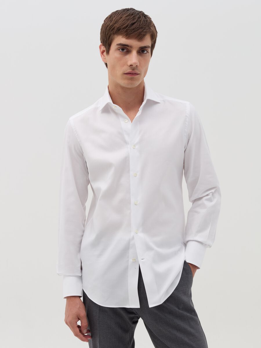 Slim-fit shirt in cotton_0