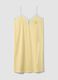 Yellow organic cotton nightdress with thin straps_4