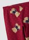 Leggings rossi in cotone organico elasticizzato con stampa orsetti per bambina_2
