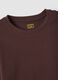 Brown crew-neck T-shirt in pure organic cotton, regular fit_5