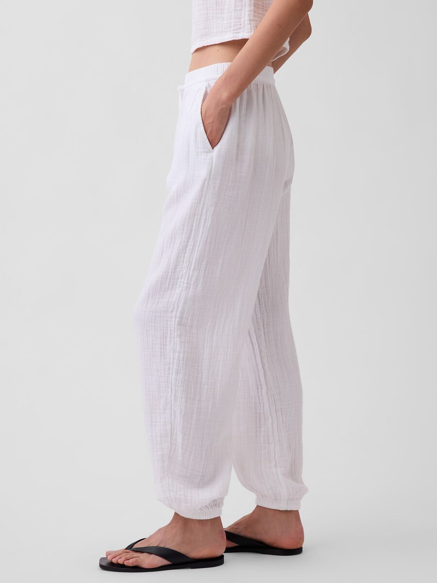 Pantaloni jogger in puro cotone_3