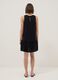 Sleeveless pure viscose black dress, regular fit_2