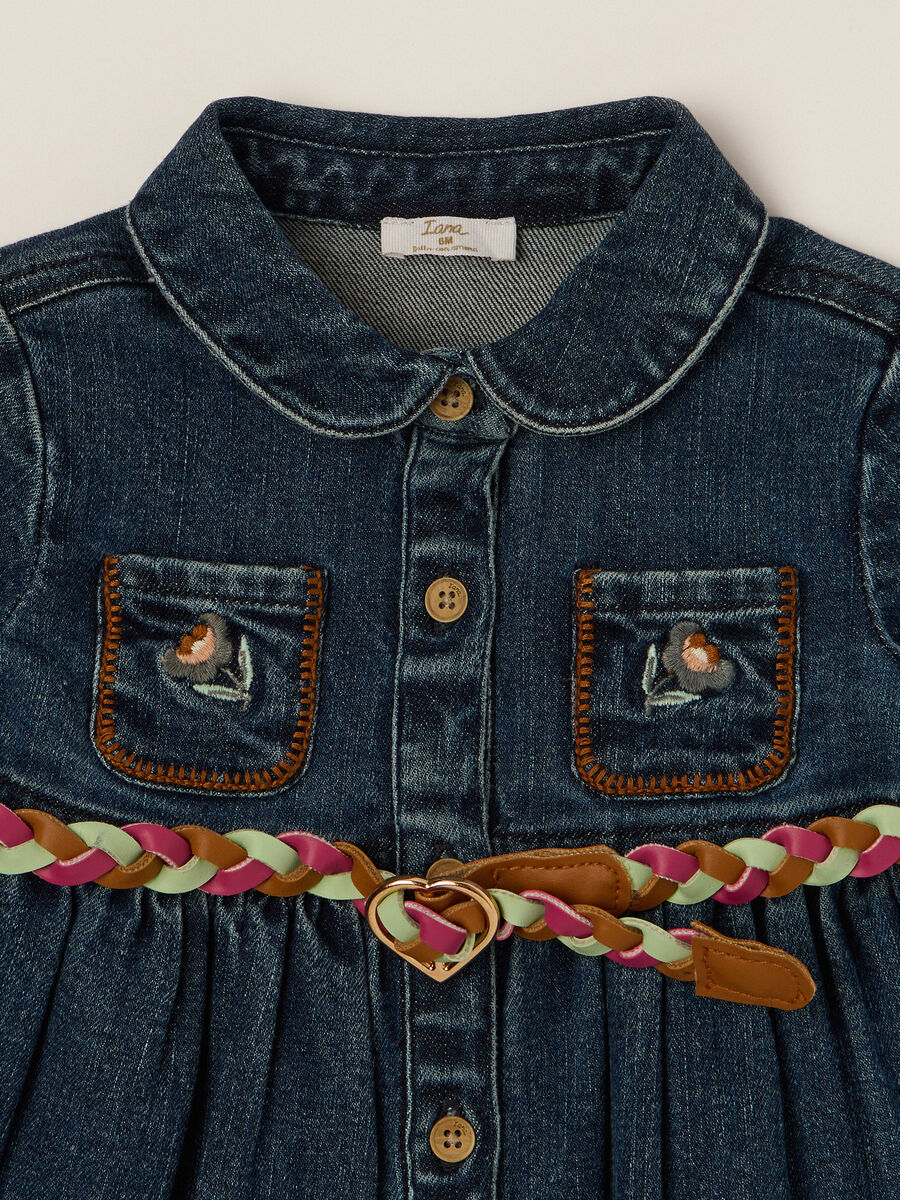 Stretch Denim Dress for Girls_2