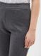 Grey regular fit cotton blend trousers with elasticated waist_3