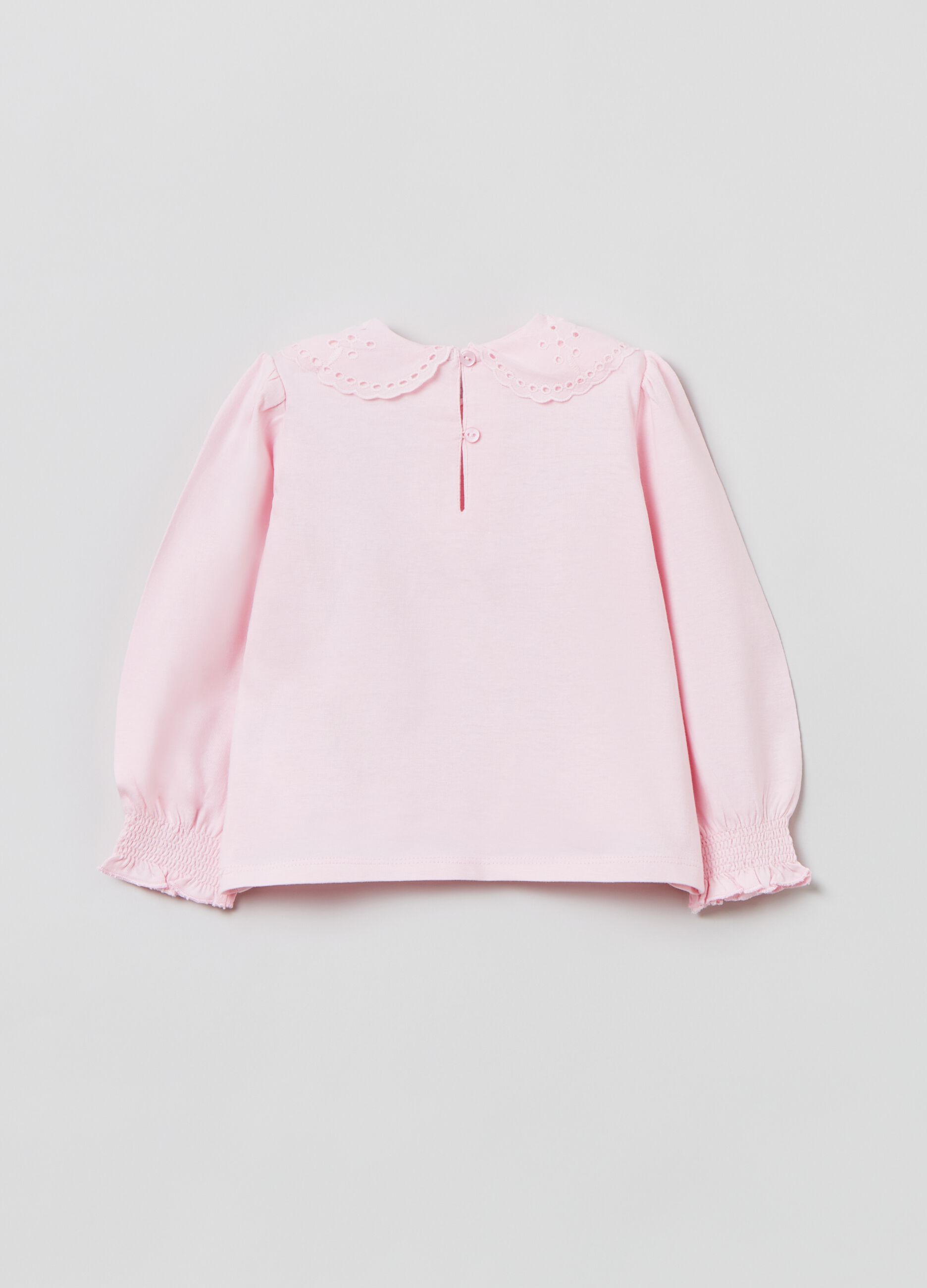 T-shirt a maniche lunghe con sangallo_1