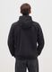Black jacket in heavy fabric with hood and zip_2