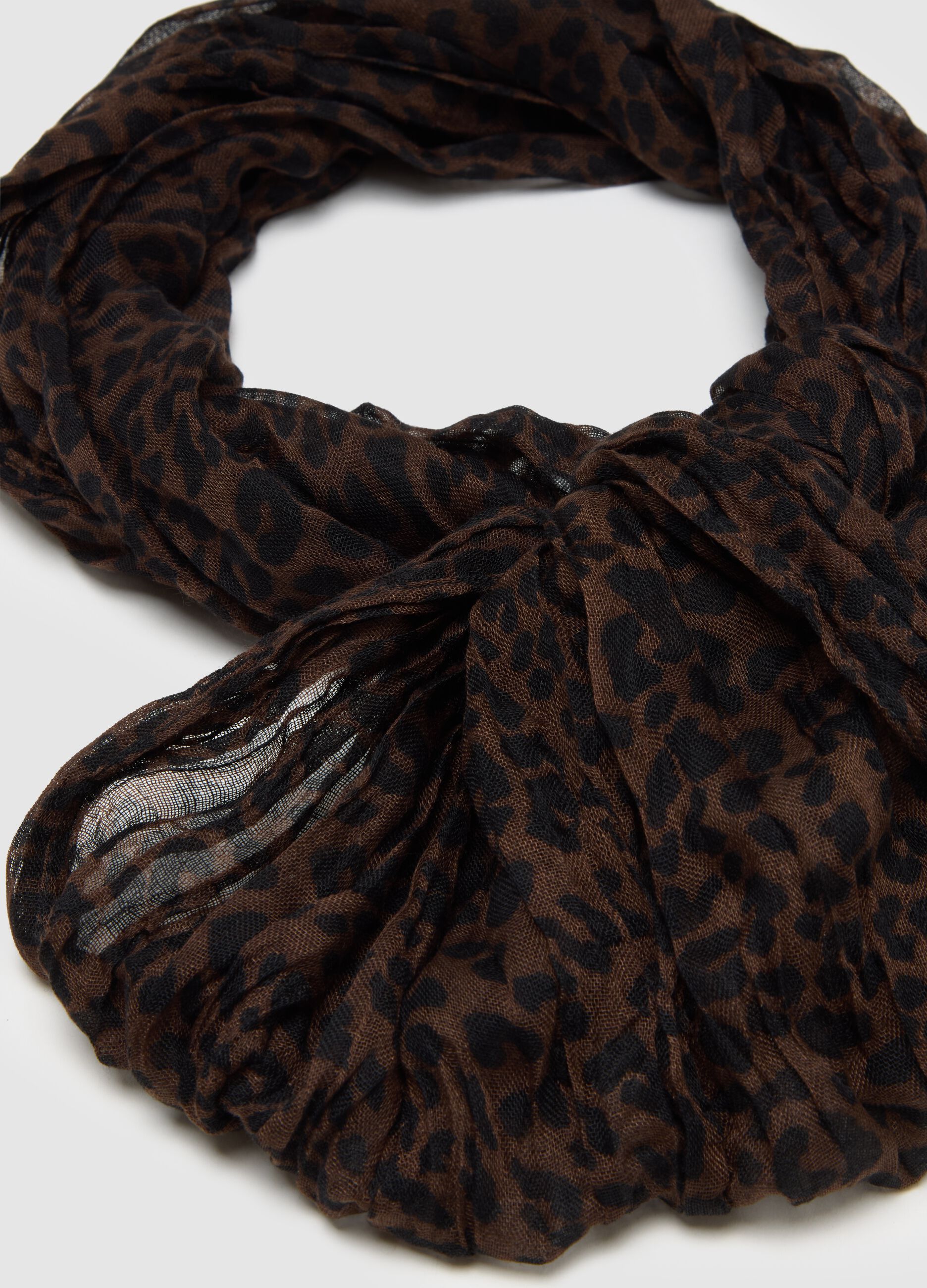 Multicolour Leopard Print Scarf