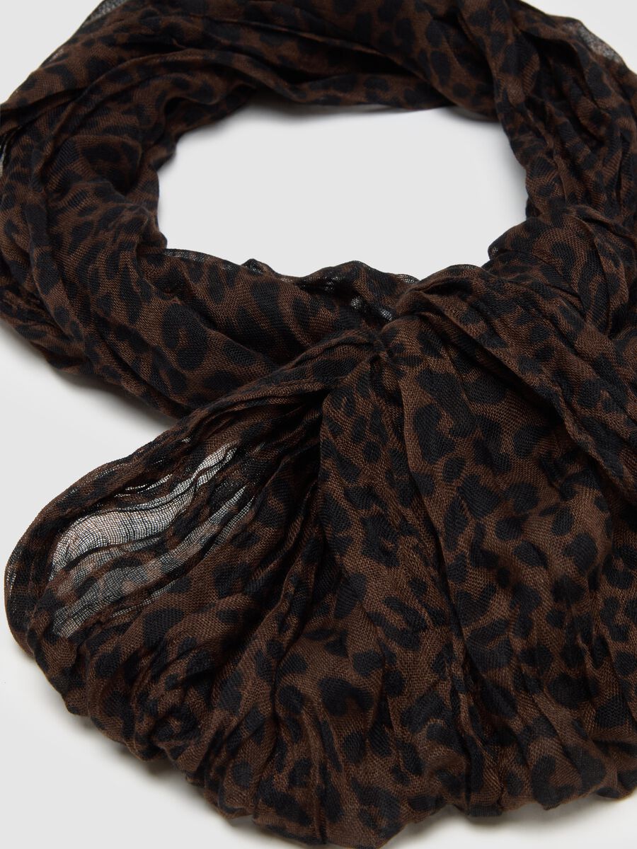 Multicolour Leopard Print Scarf_1