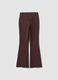 Brown stretch viscose flared leggings_6