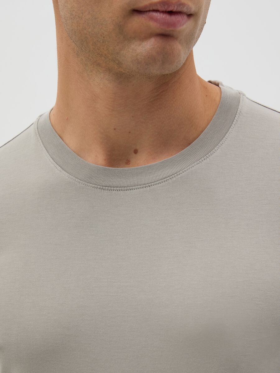 Men’s grey regular fit T-shirt in 100% cotton_2