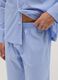 Blue striped pure cotton pyjamas with regular fit_3