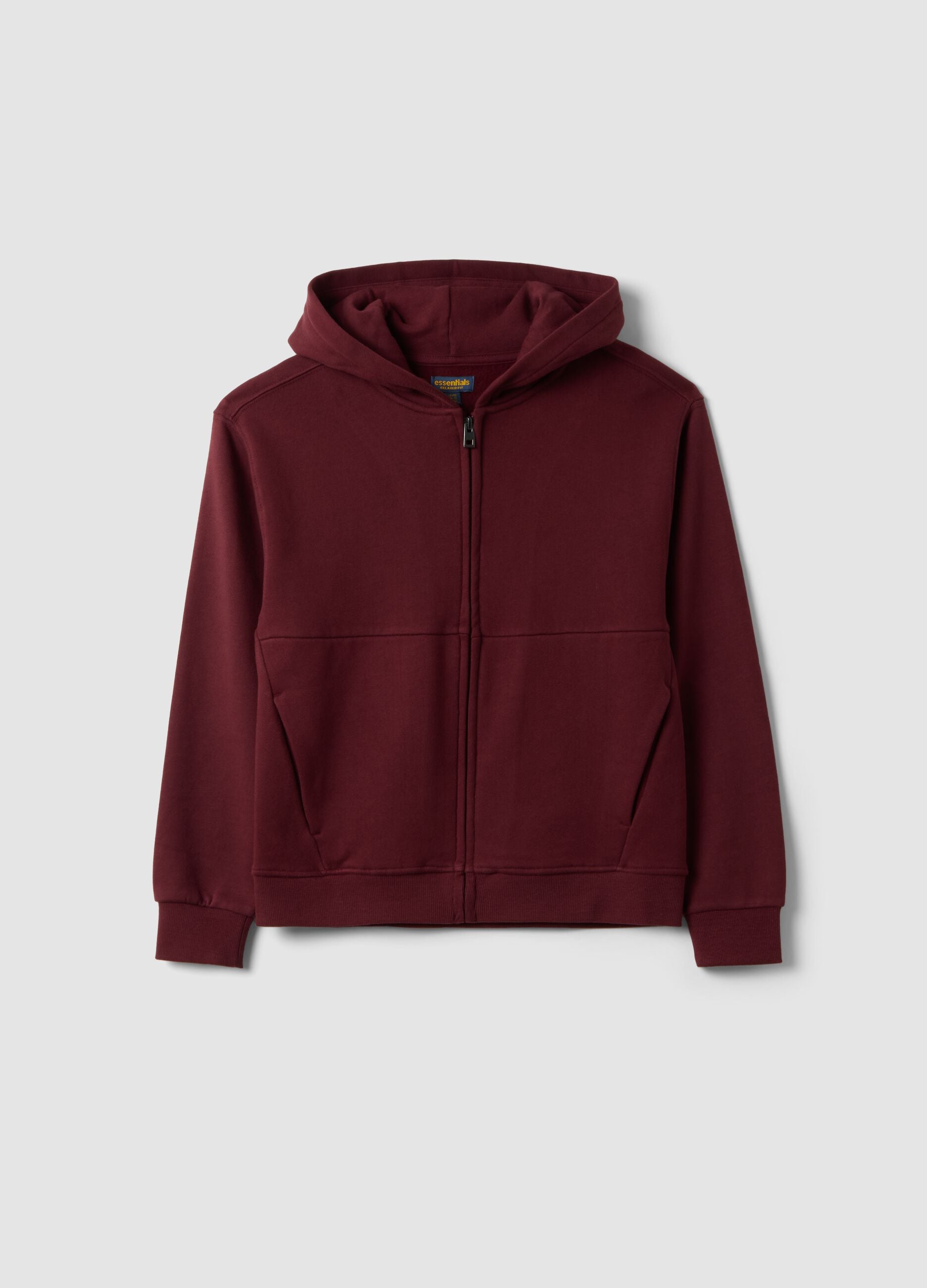 Brown organic cotton hoodie sweatshirt, relaxed fit