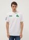 White pure cotton T-shirt with Boston Celtics logo_0