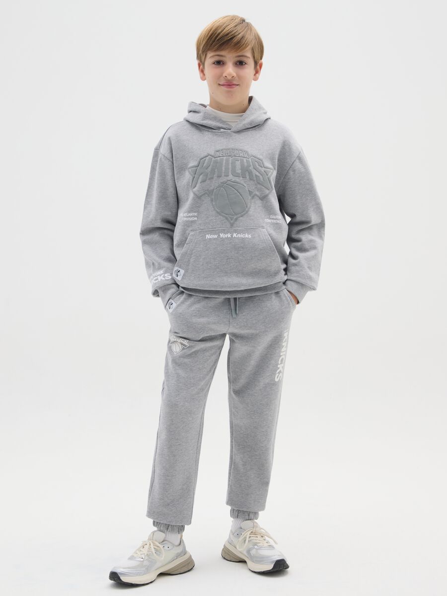 Boy's joggers in grey cotton blend relaxed fit_0