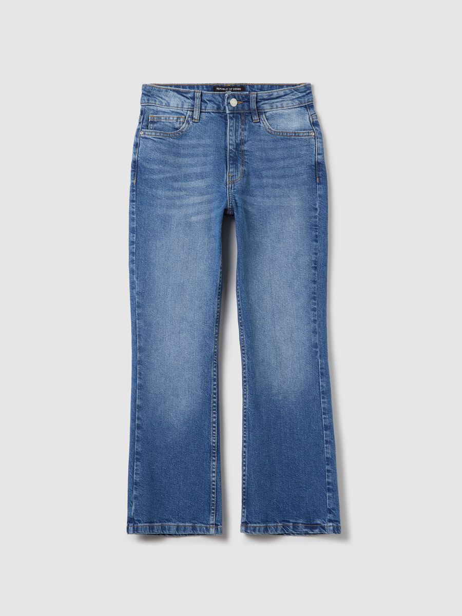 Cropped flare-fit jeans_4