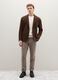 Brown cotton blend regular fit blazer_1