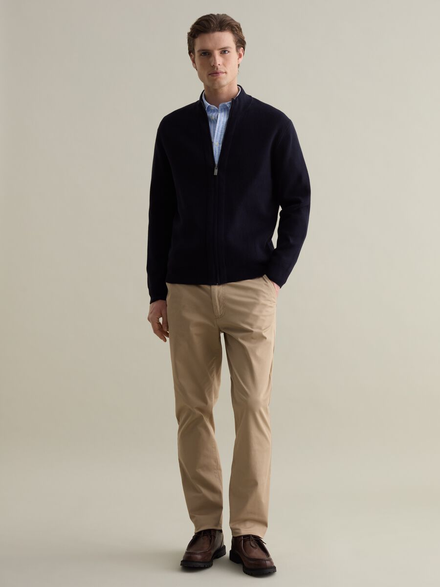 Full-zip cardigan with high neck_1