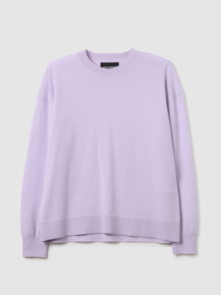 Pure Wool Purple Sweater Regular Fit_4