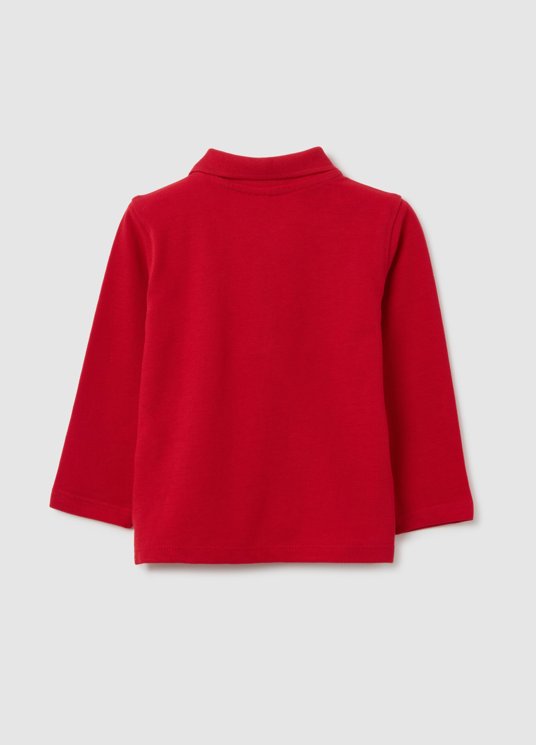 Baby's pure cotton red polo regular fit