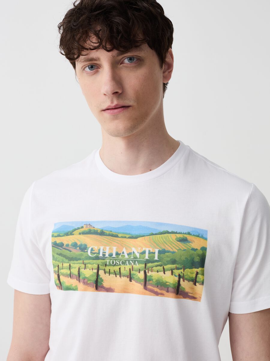 T-shirt in cotone con stampa Chianti_2