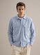 Blue stretch cotton long sleeve shirt regular fit_1