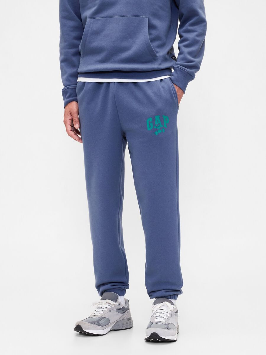 Blue Cotton Blend Trousers_1