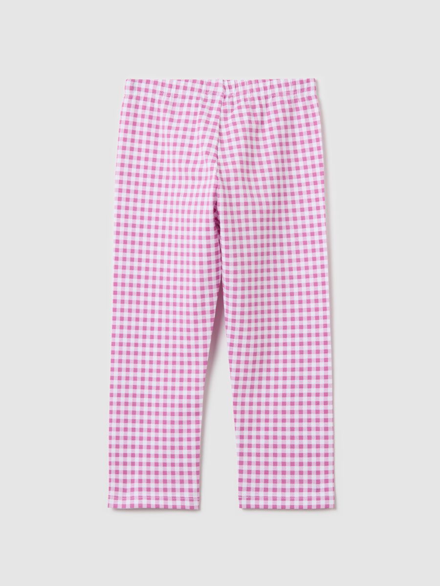 Three-quarter leggings in stretch cotton_1