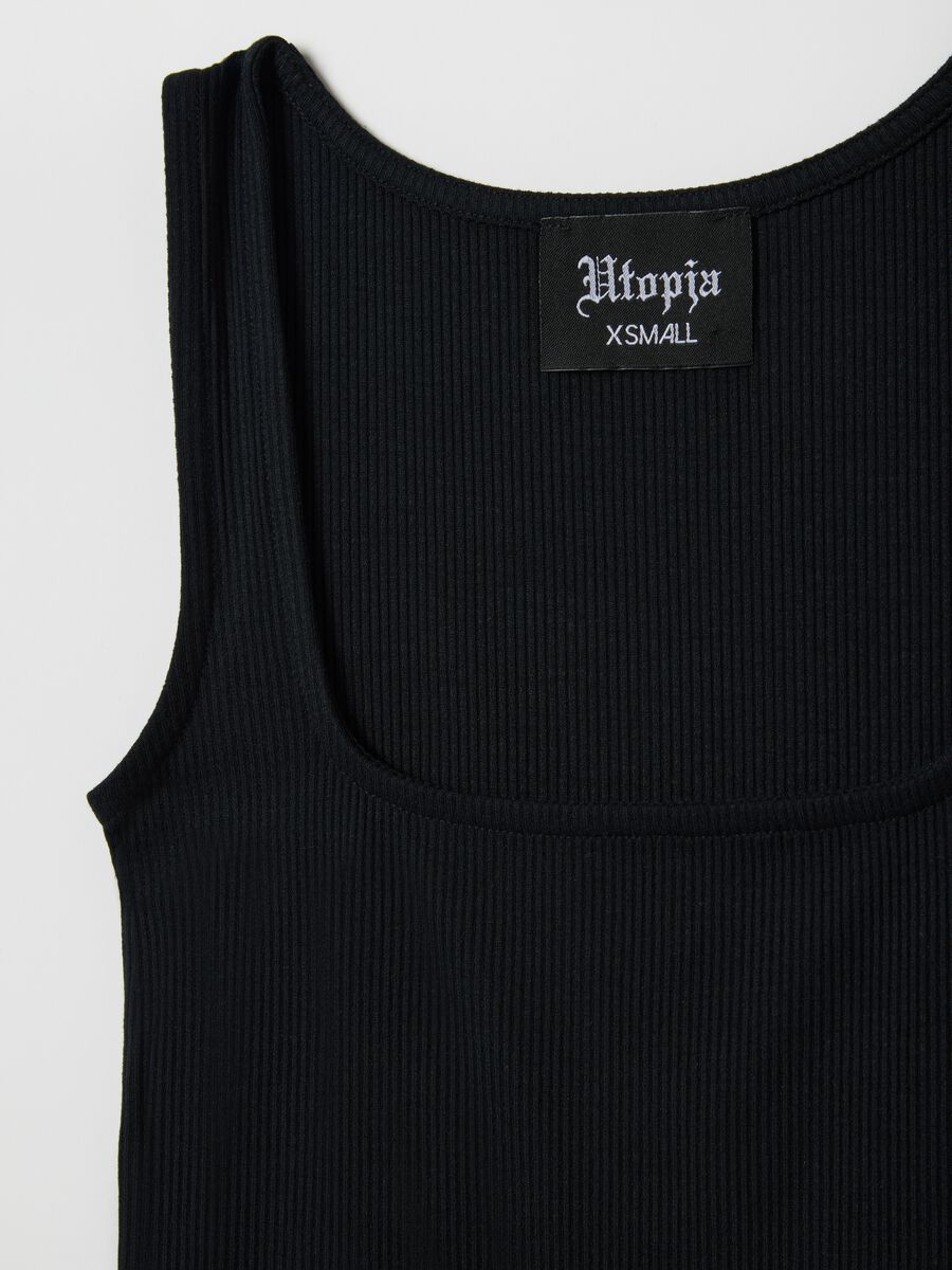 Vest Top Square Neck Black_5