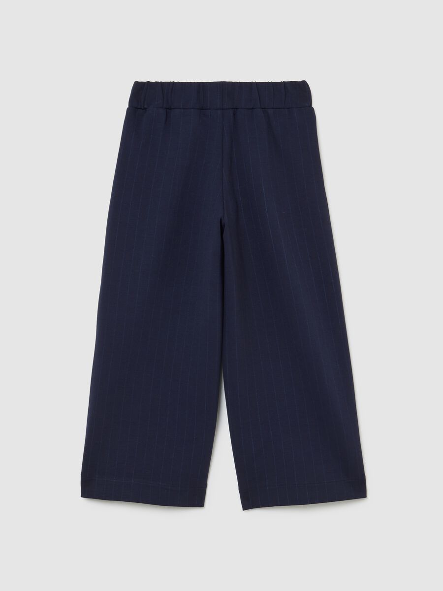 Girls' Blue Culotte Trousers Wide Leg_1