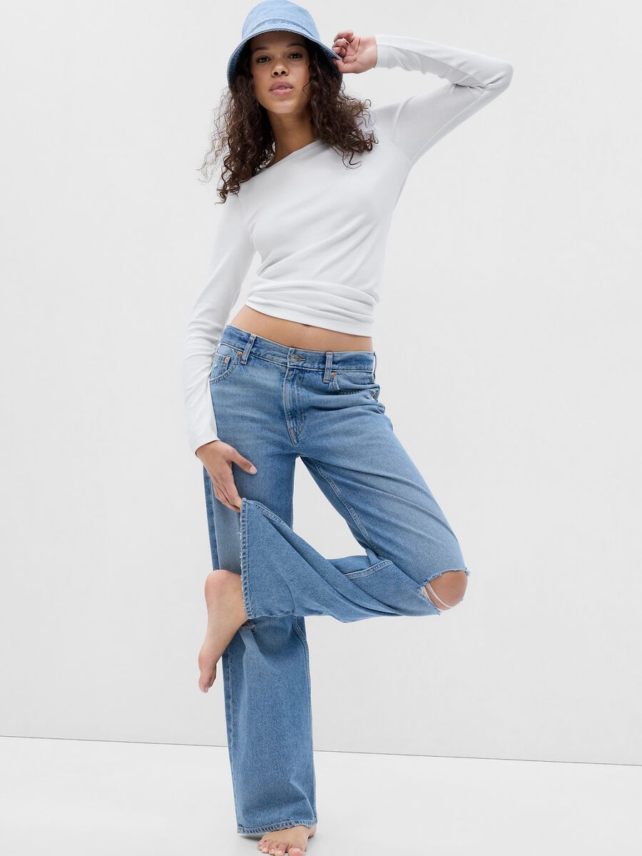 Long-sleeved T-shirt in cotton and modal_1