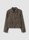Multicolour checked wool-viscose blend blazer_0