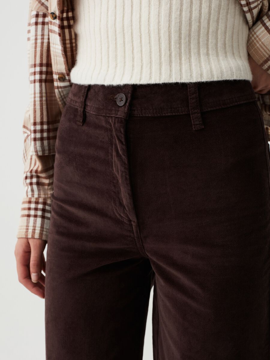 Pantaloni wide leg in corduroy_3
