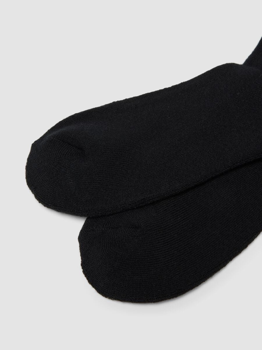 2-pack of black midi socks in stretch fabric_2
