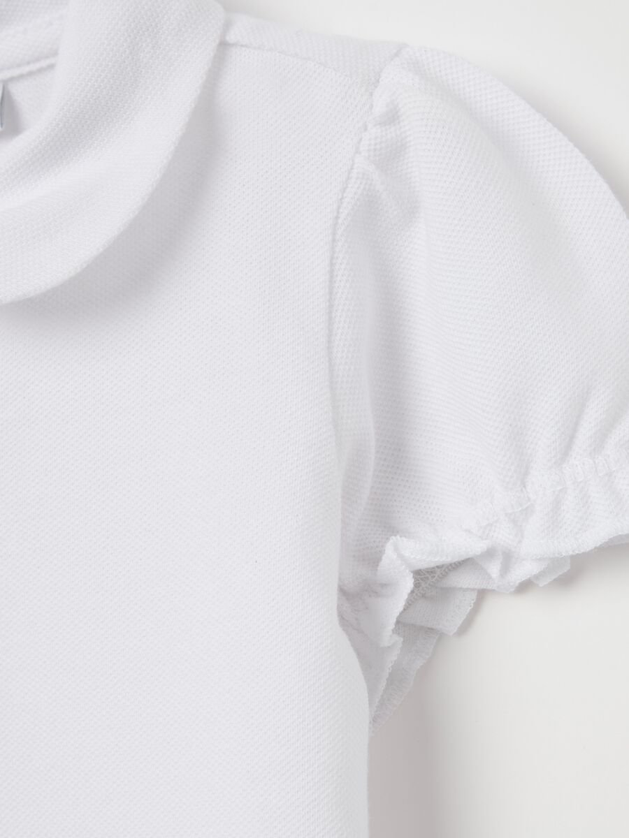 Piquet polo shirt with rounded collar_2