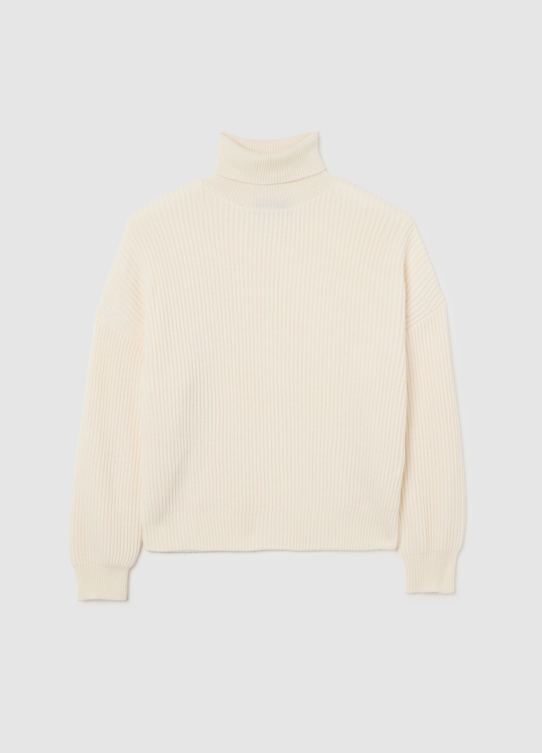 White Turtleneck Sweater