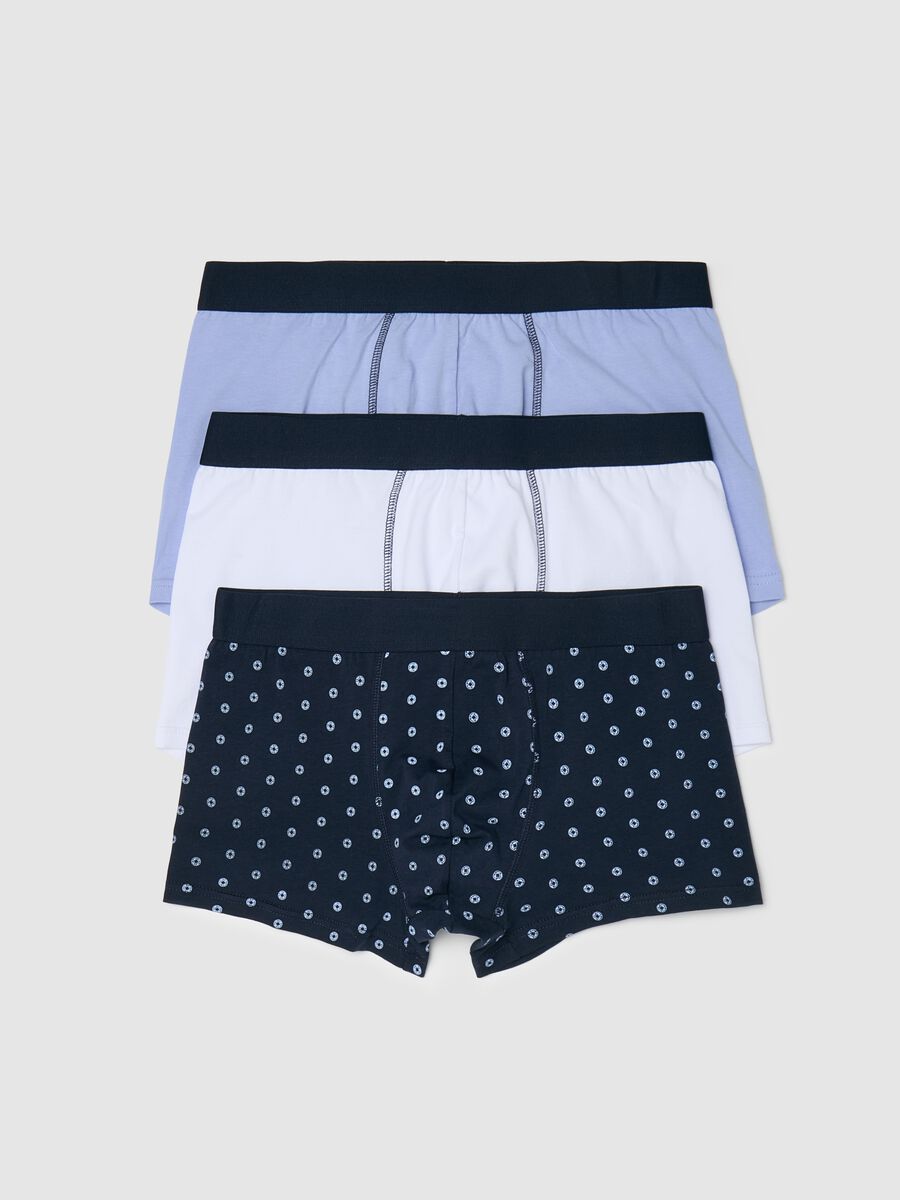 Three-pair pack boxer shorts in stretch cotton with micro pattern_4