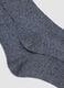Long blue socks in a stretch cotton and linen blend_1