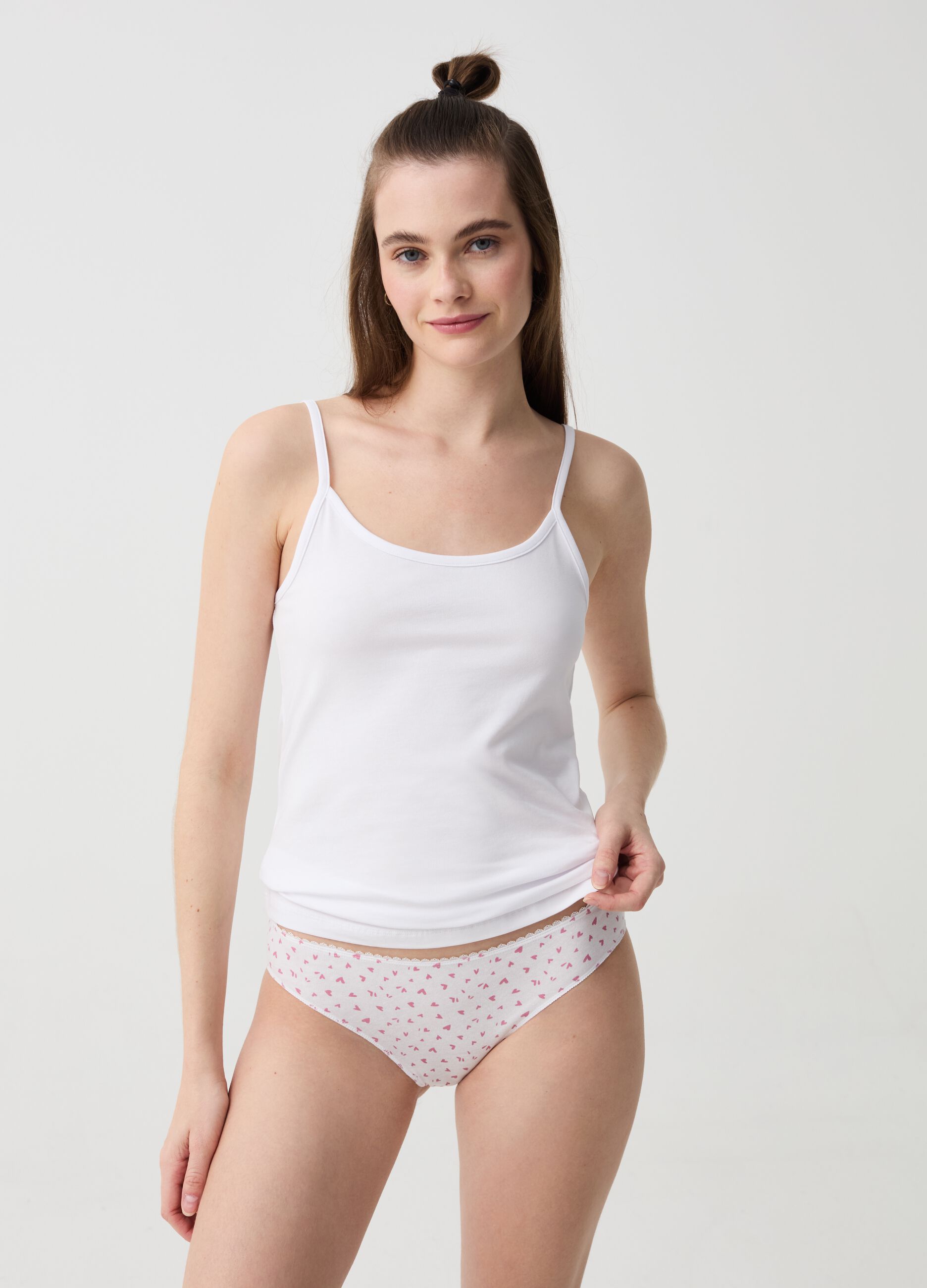 Set cinque slip in cotone bio stretch