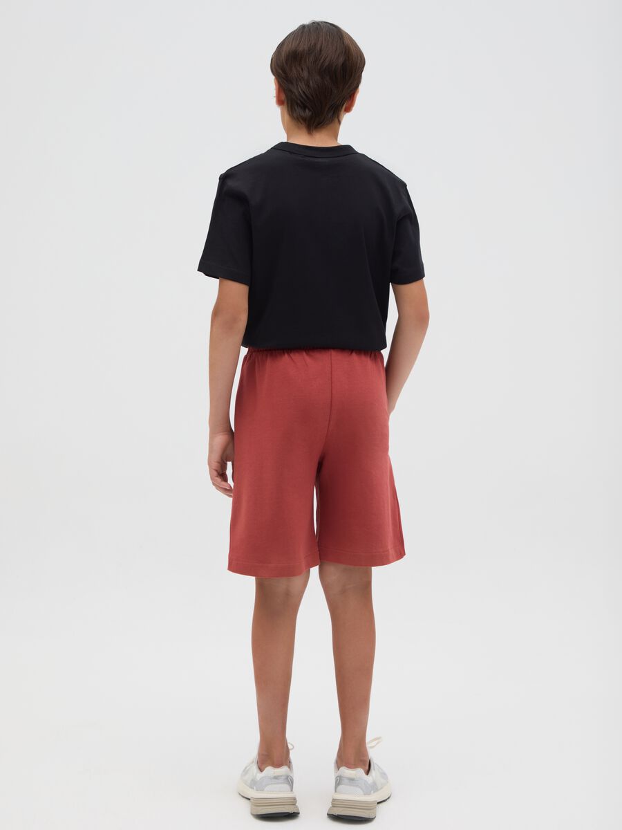 Children's red cotton NBA shorts_2